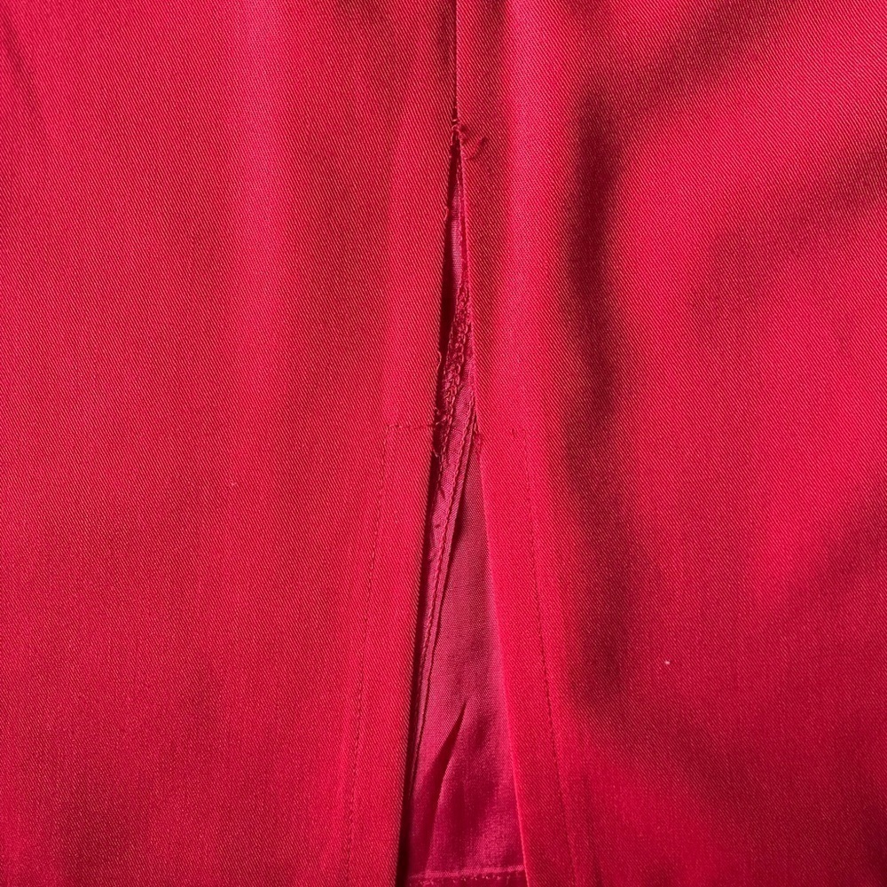 VINTAGE Michelle Stuart Red High-Waisted Wool Blend Pencil Skirt | Size 8 - Picture 4 of 9